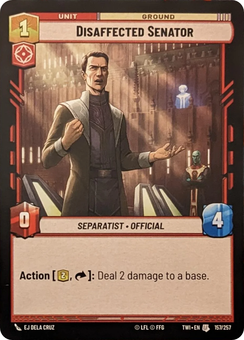 Disaffected Senator card image.