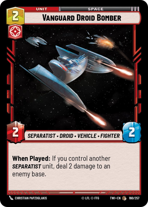 Vanguard Droid Bomber card image.