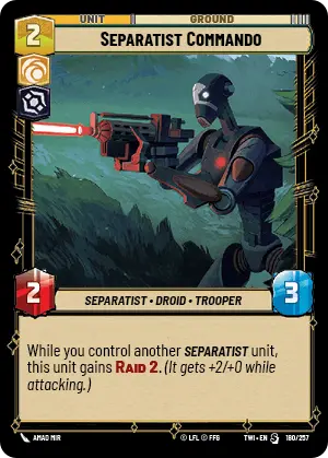 Separatist Commando card image.