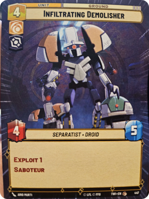 Infiltrating Demolisher card image.