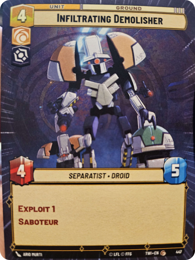 Infiltrating Demolisher card image.