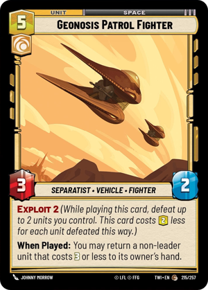 Geonosis Patrol Fighter card image.