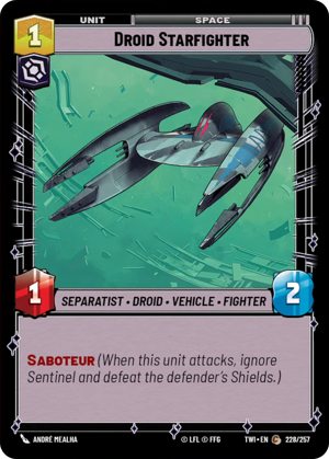 Droid Starfighter card image.