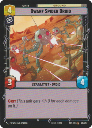 Dwarf Spider Droid card image.