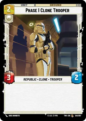 Phase I Clone Trooper card image.