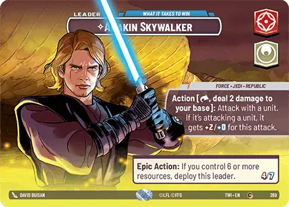 Anakin Skywalker card image.