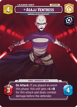 Asajj Ventress card image.