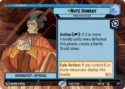 Nute Gunray card image.