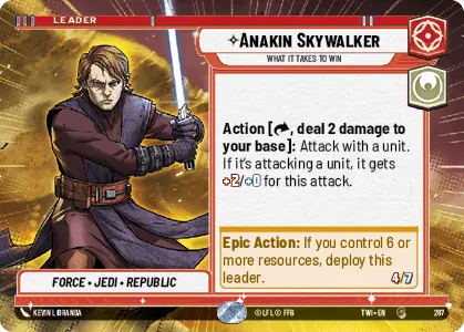 Anakin Skywalker card image.