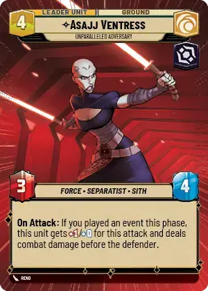 Asajj Ventress card image.