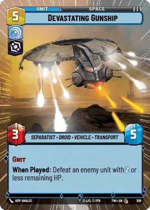 Devastating Gunship card image.