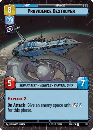 Providence Destroyer card image.