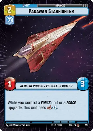 Padawan Starfighter card image.