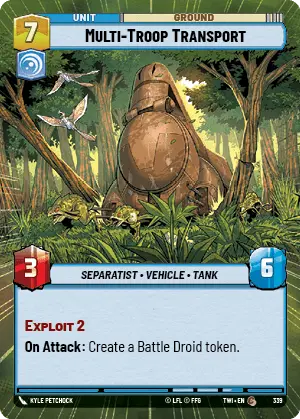 Multi-Troop Transport card image.