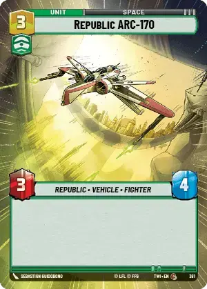 Republic ARC-170 card image.