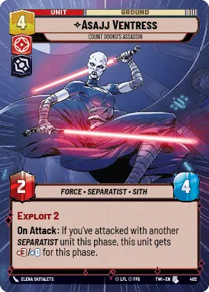 Asajj Ventress card image.