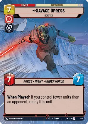 Savage Opress card image.