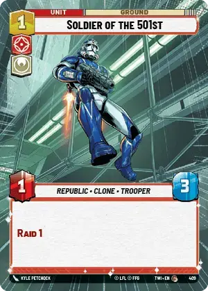 Soldier of the 501st card image.