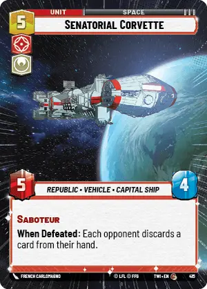 Senatorial Corvette card image.