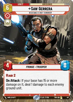 Saw Gerrera card image.