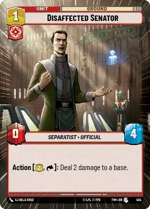 Disaffected Senator card image.