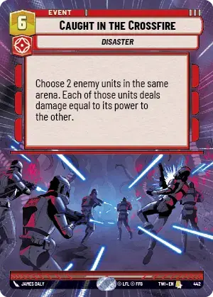 Caught in the Crossfire card image.