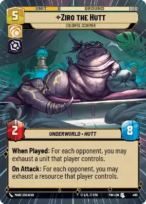 Ziro the Hutt card image.