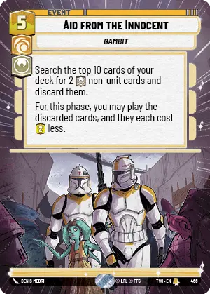 Aid from the Innocent card image.