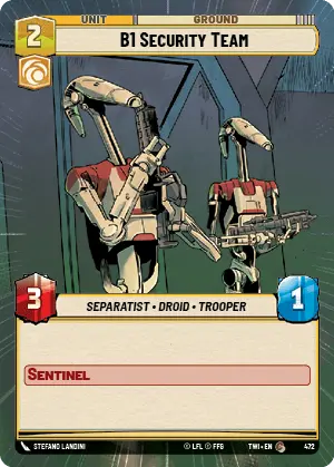 B1 Security Team card image.