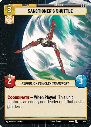 Sanctioner's Shuttle card image.