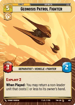 Geonosis Patrol Fighter card image.