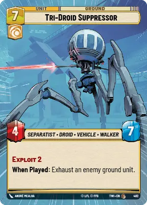 Tri-Droid Suppressor card image.