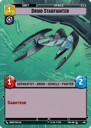 Droid Starfighter card image.