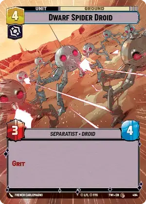 Dwarf Spider Droid card image.