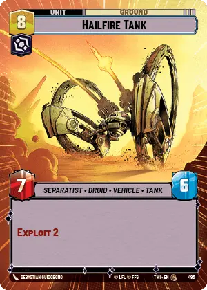 Hailfire Tank card image.