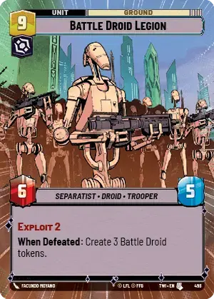 Battle Droid Legion card image.