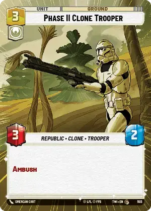 Phase II Clone Trooper card image.