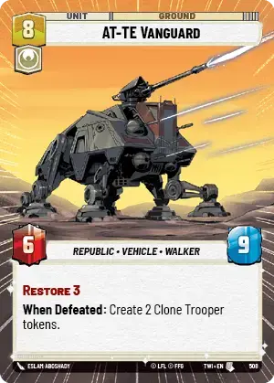 AT-TE Vanguard card image.