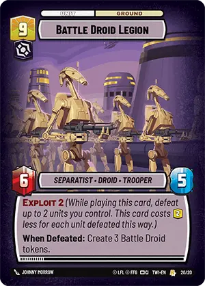 Battle Droid Legion card image.